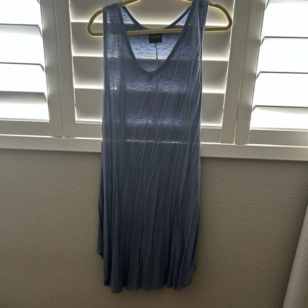 Olivia Rae Soft Blue Midi Dress